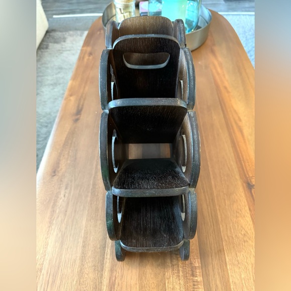 Mid Century Wooden Peacock Magazine Holder - Picture 6 of 7